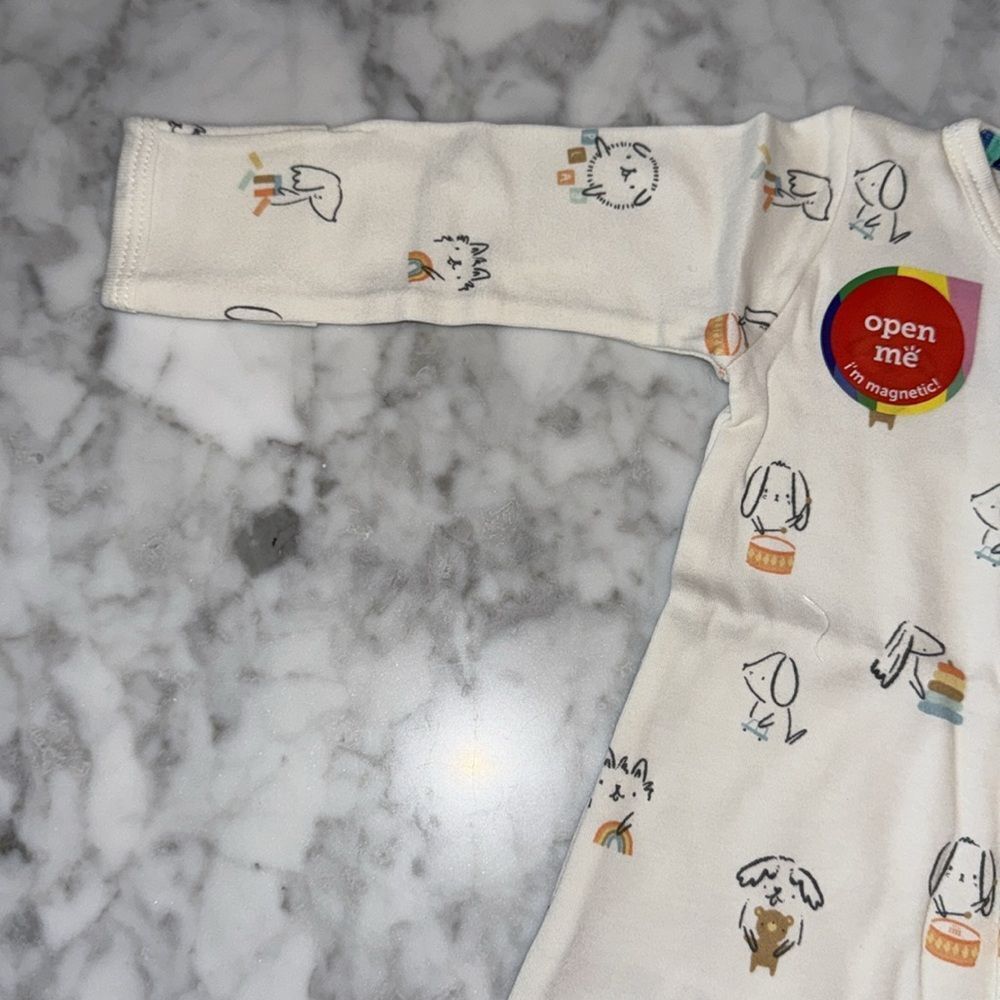 NWT MAGNETIC ME ORGANIC PUPPY FOOTIE - Picture 5 of 7